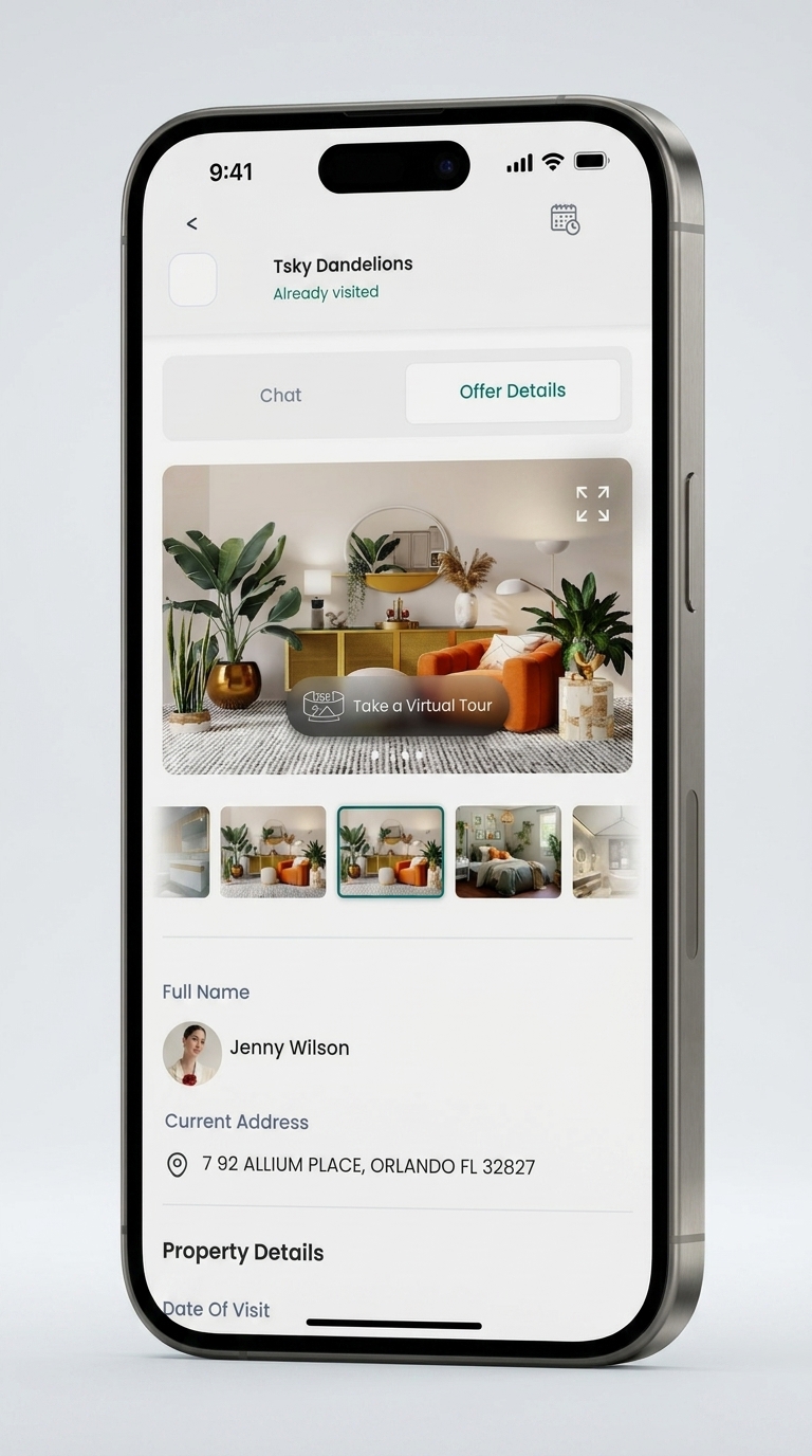 Détails d'une offre avec visite virtuelle